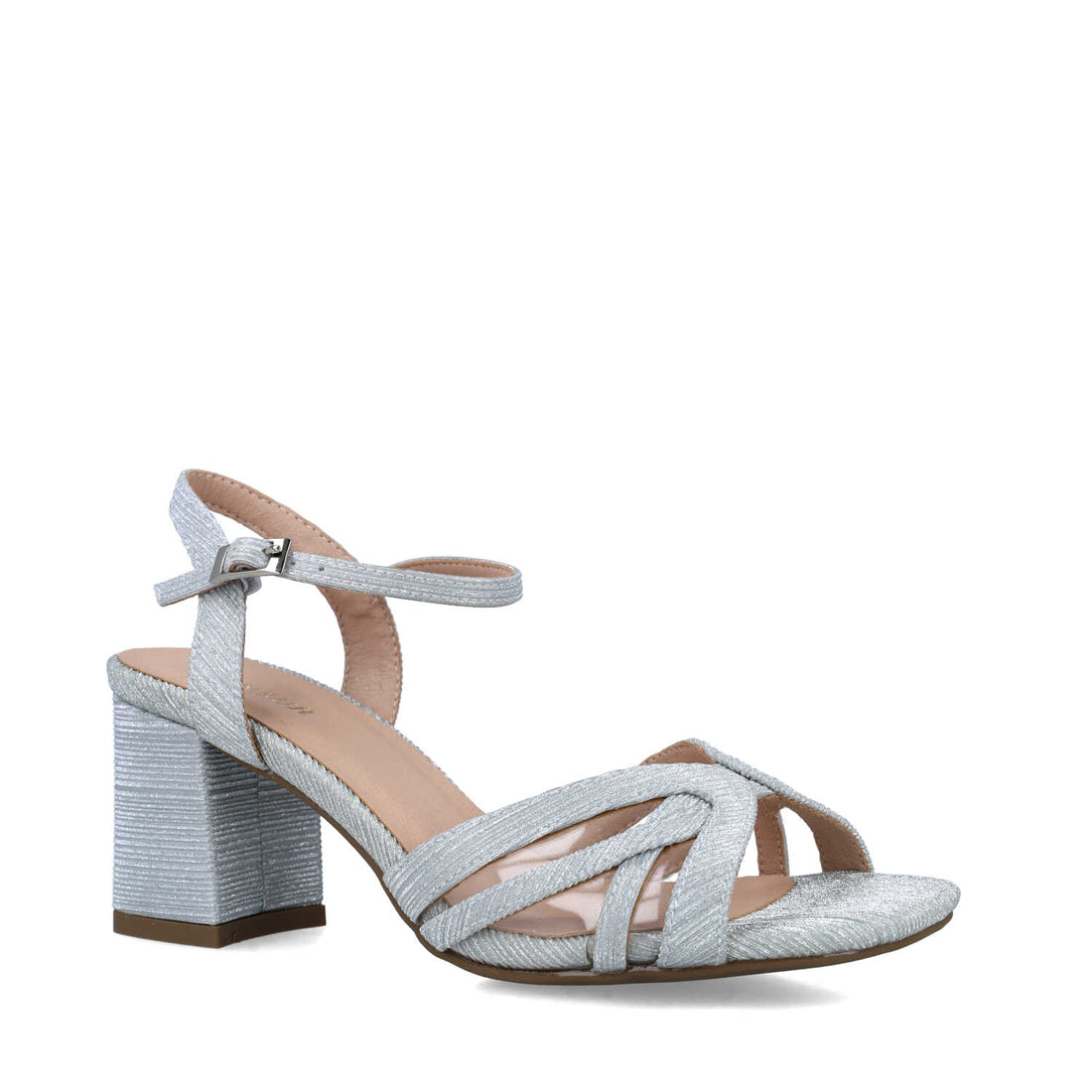 Silver High-Heel Sandals