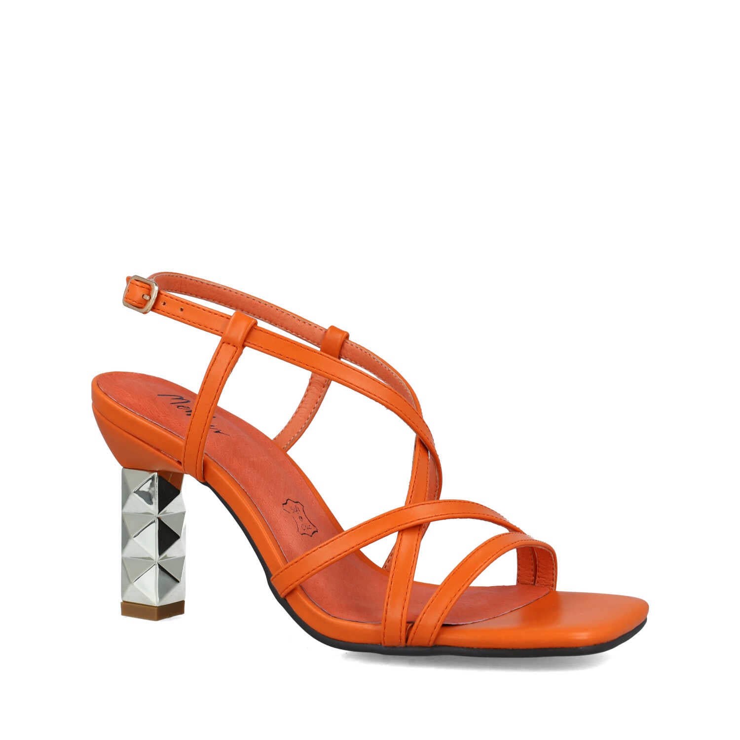 Orange High-Heel Sandals