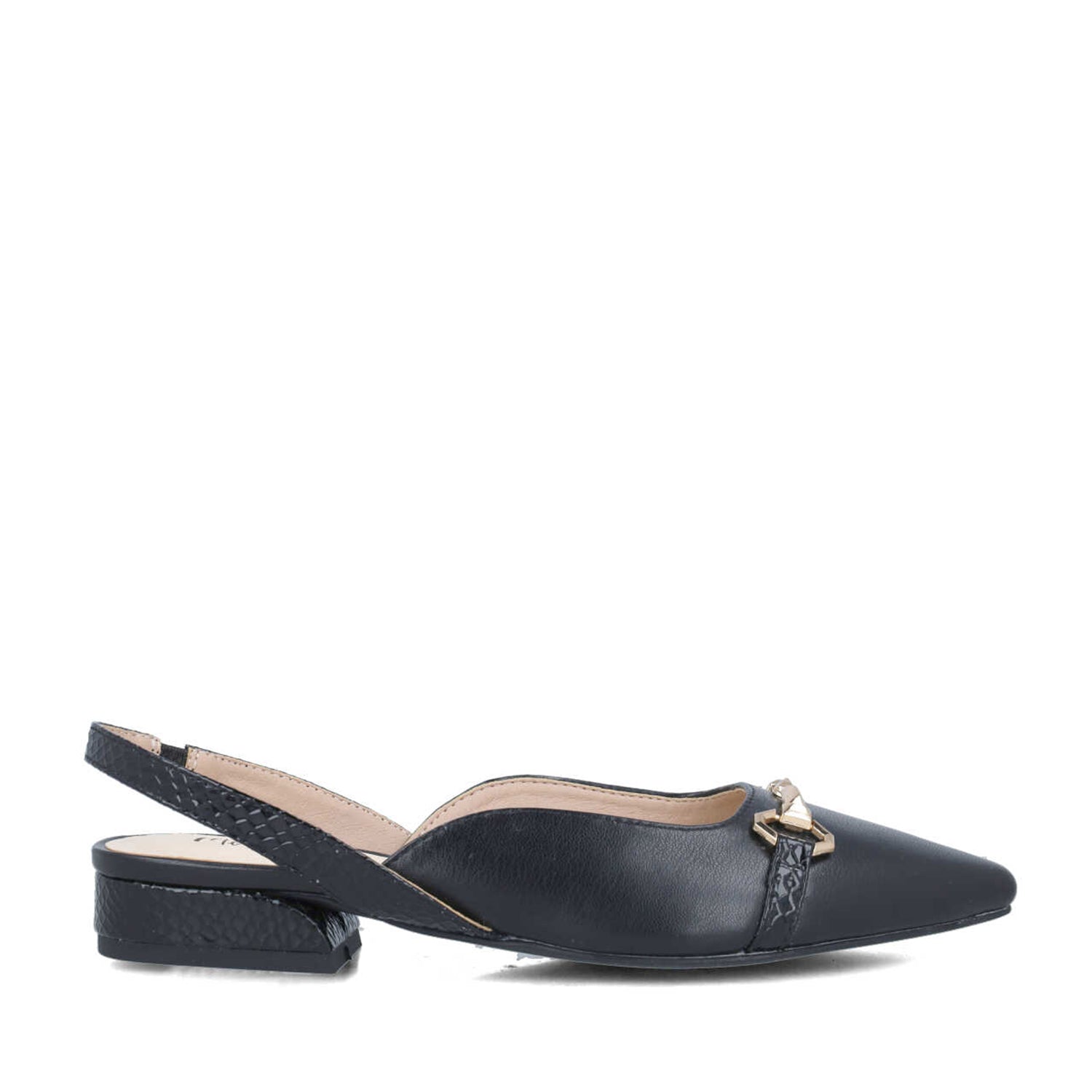 Black Slingback Mules