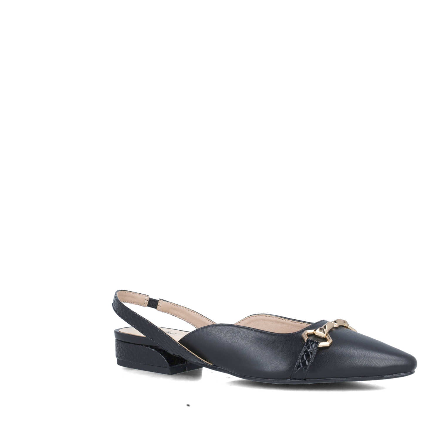 Black Slingback Mules