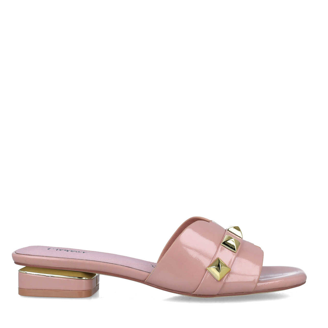 Pink Studded Mule Slippers
