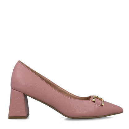 Pink Kitten-Heel Pumps