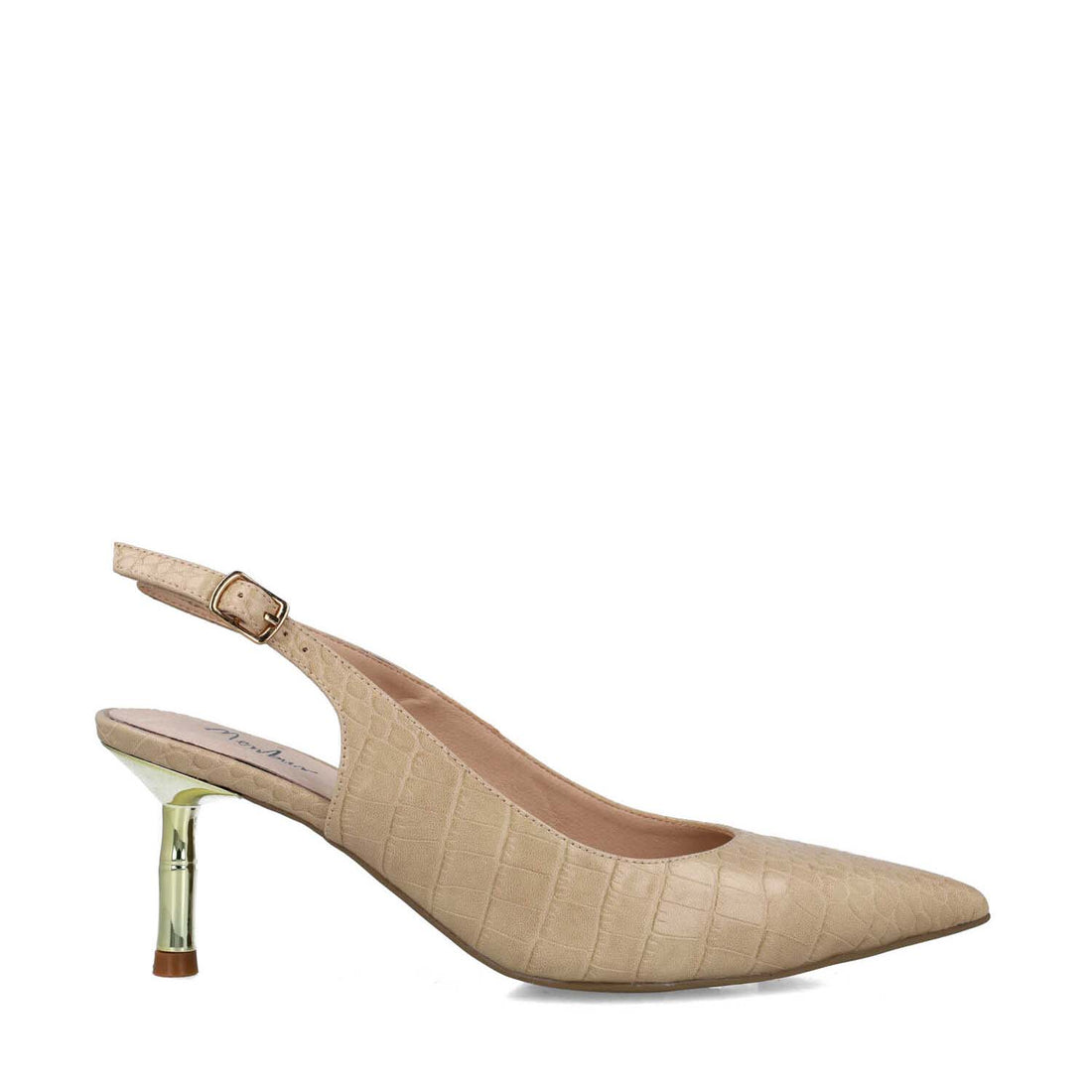 Sand Beige Slingback Pumps