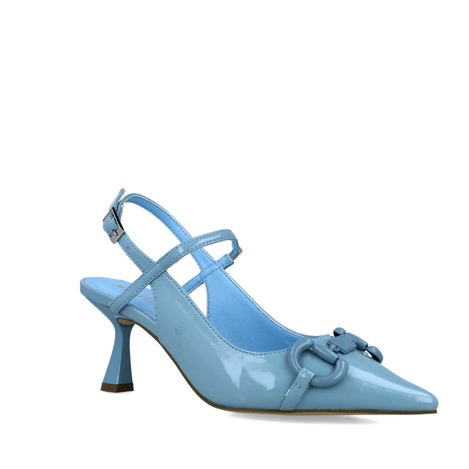 Blue Ankle-Strap Pumps