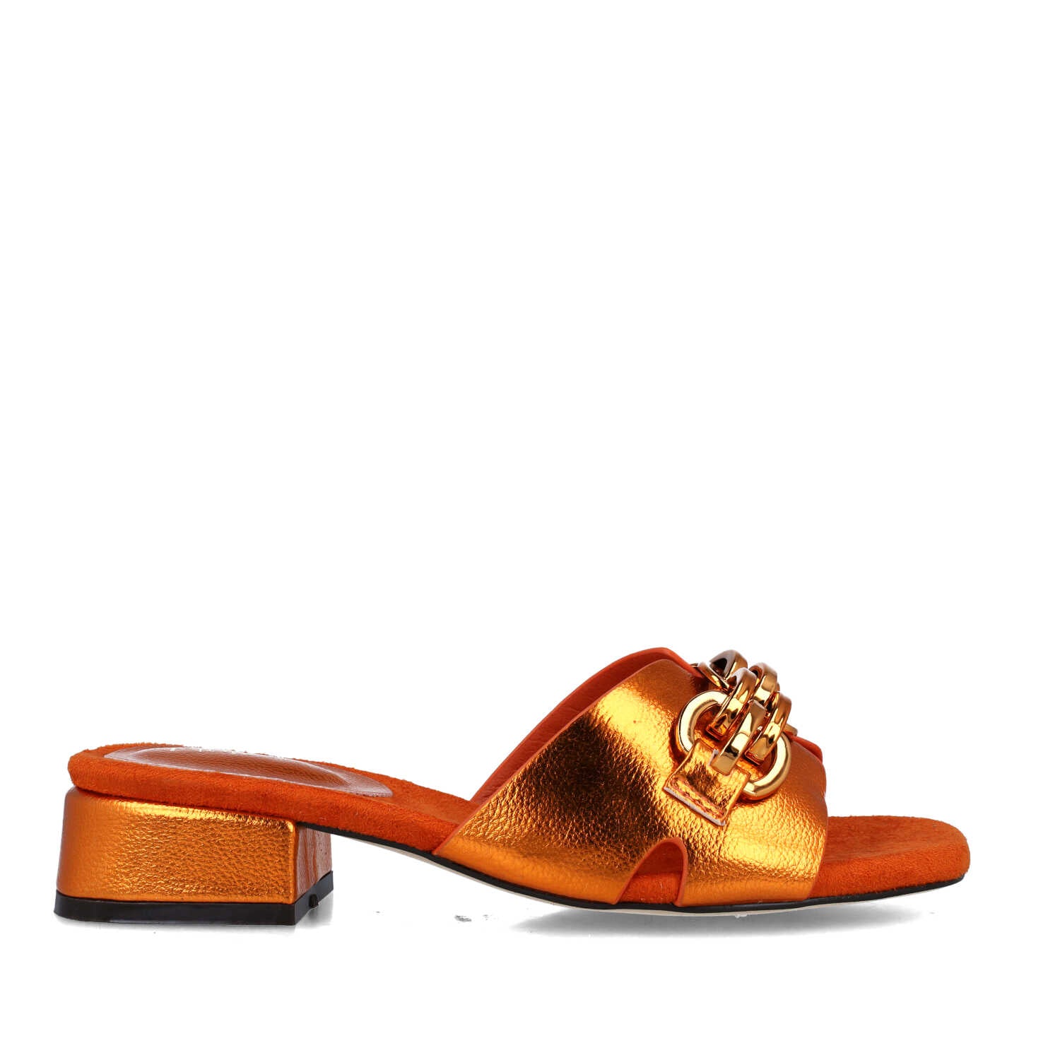 Orange Slipper Mules