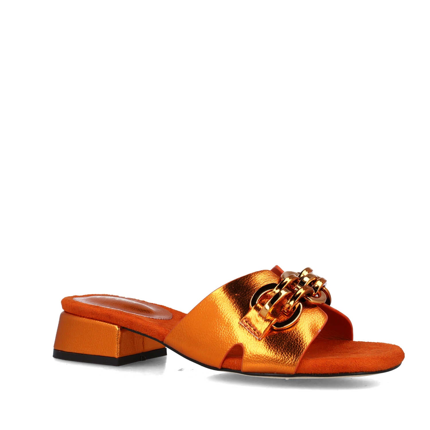 Orange Slipper Mules