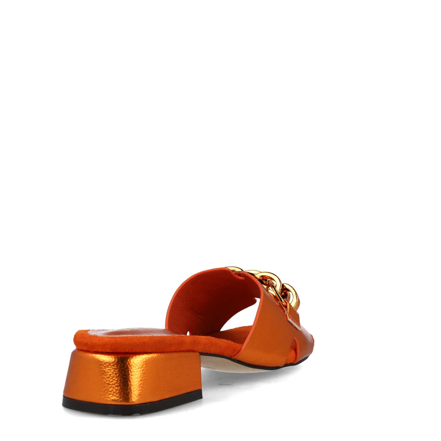 Orange Slipper Mules