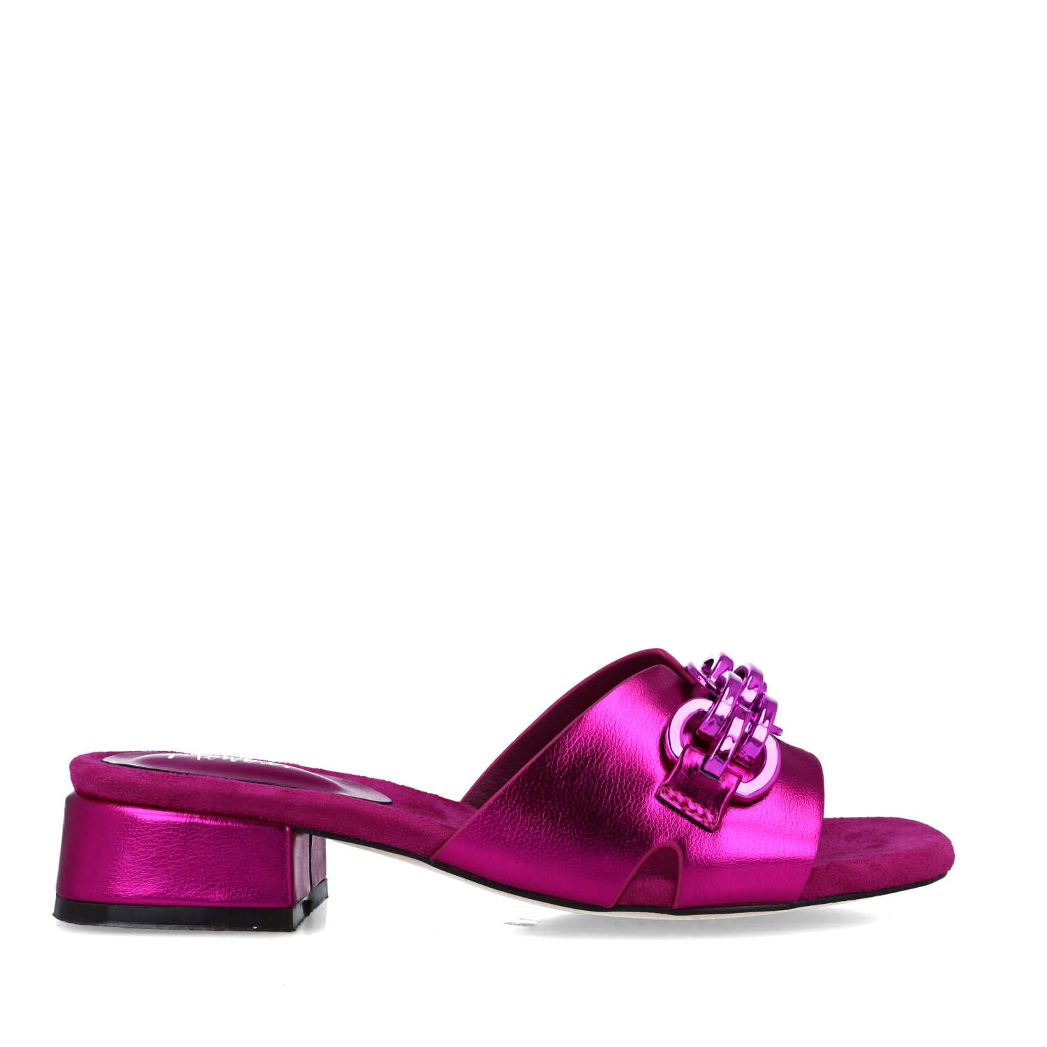 Fuchsia Pink Slipper Mules