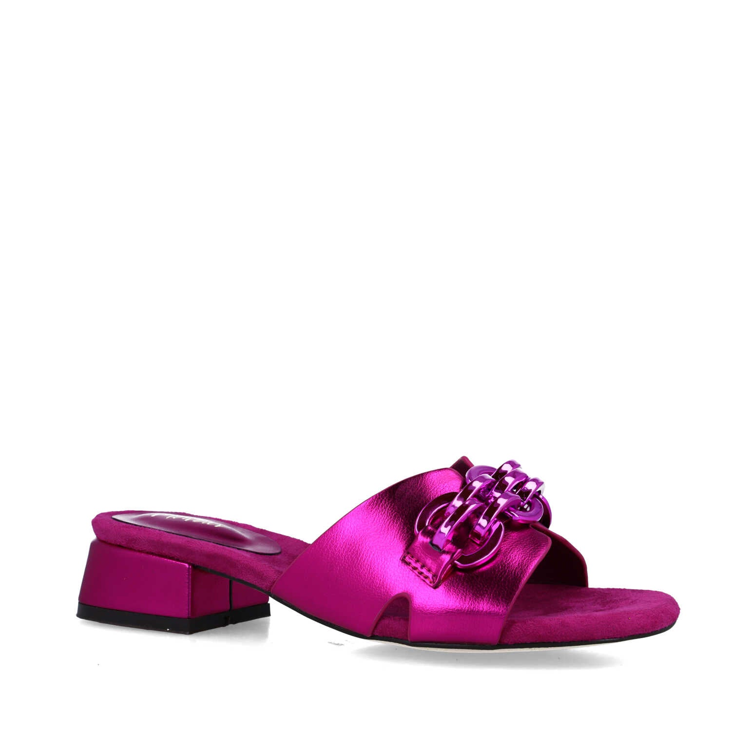 Fuchsia Pink Slipper Mules