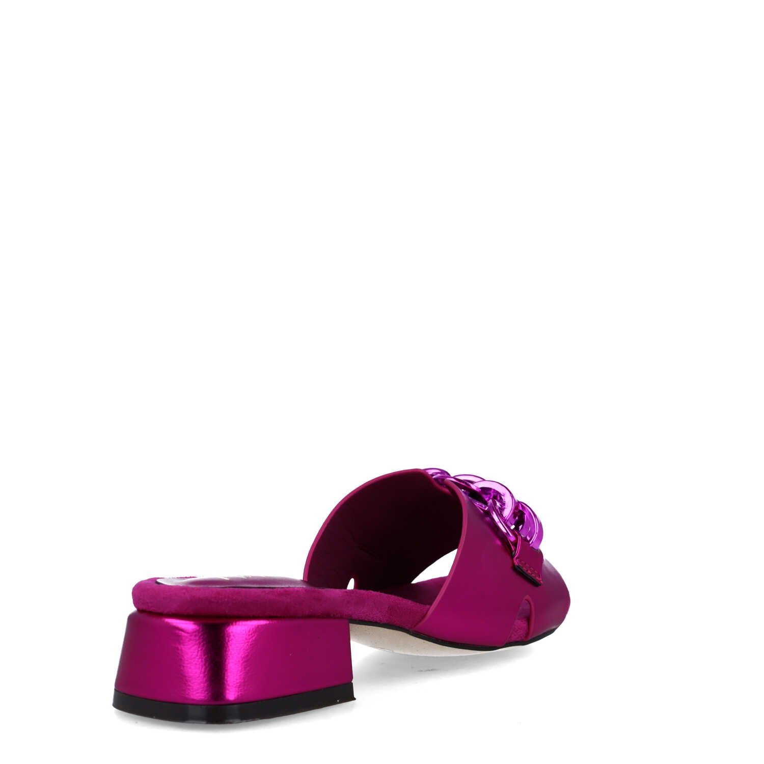 Fuchsia Pink Slipper Mules