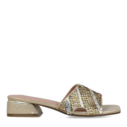 Gold Studded Mules