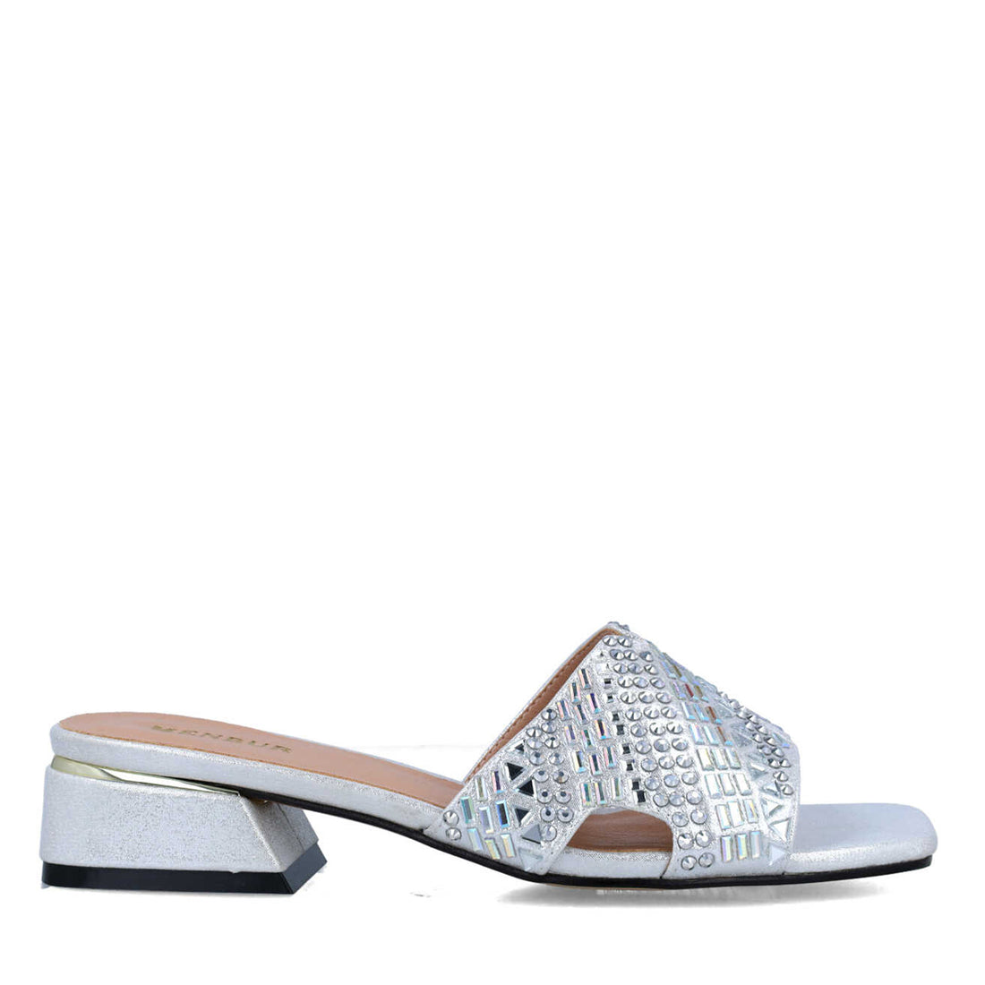 Silver Studded Mules