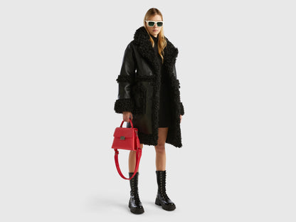 Coat In Imitation Leather With Faux Fur_244NDN04T_100_03