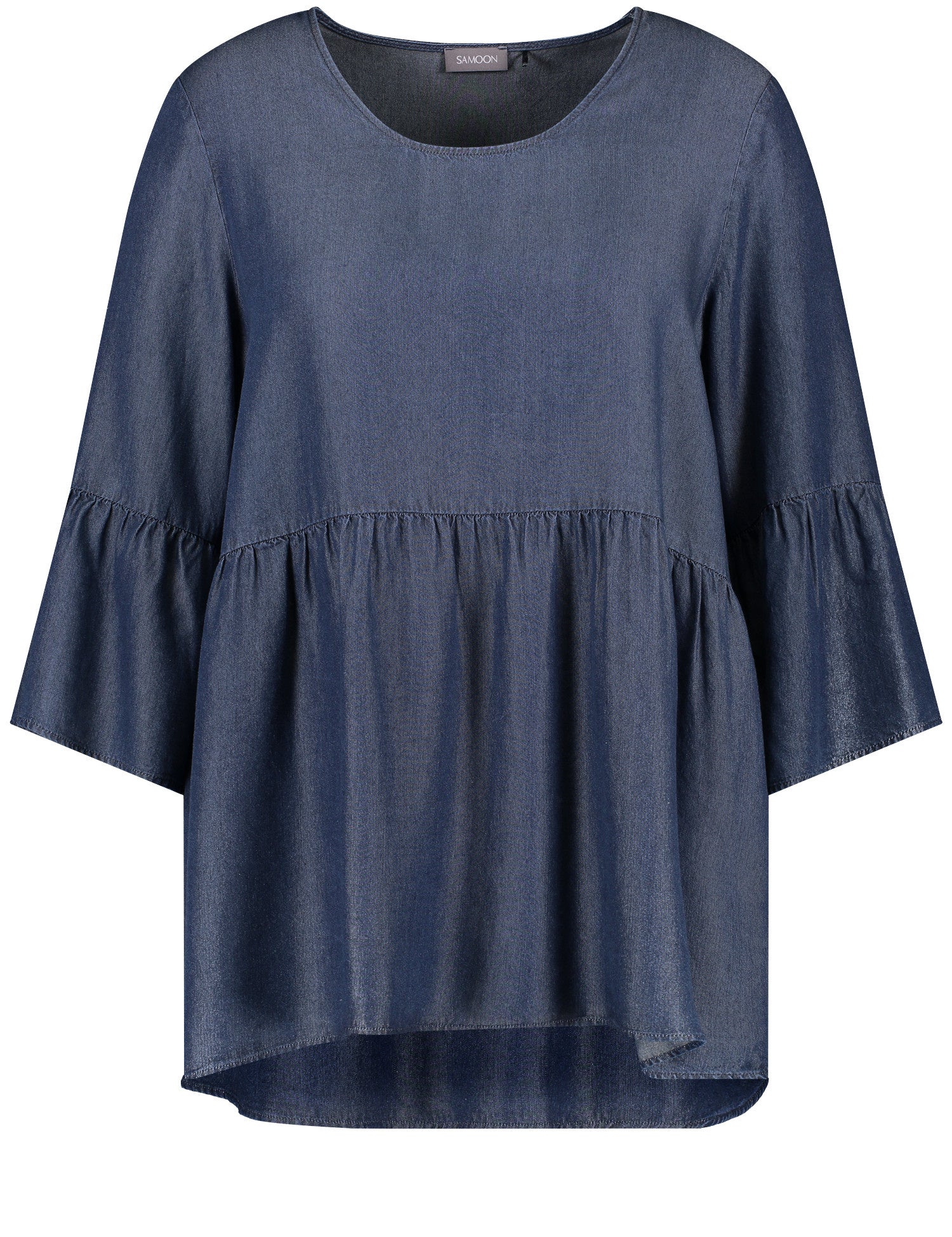 Finely Shimmering Blouse With Flounces