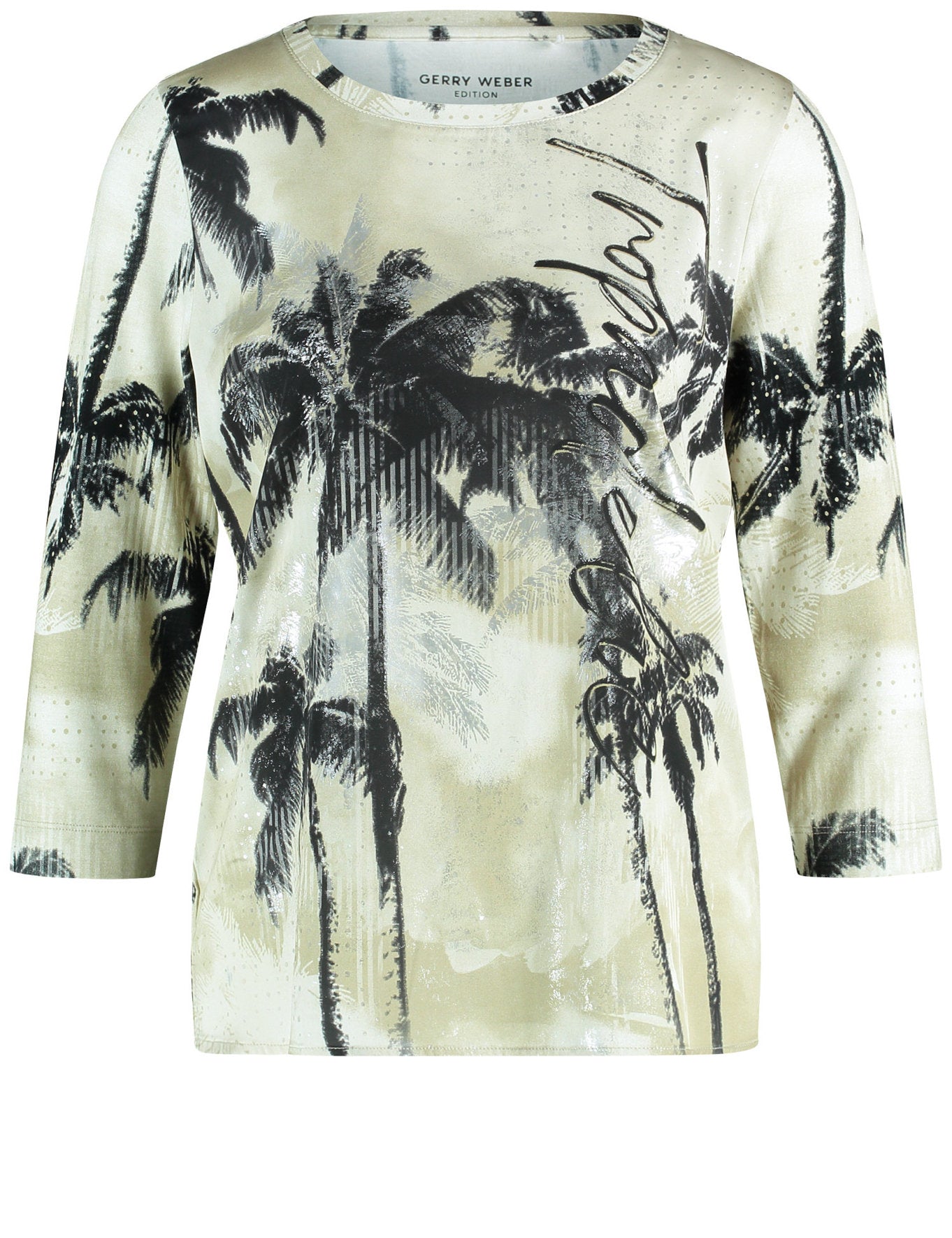 3/4-Sleeve Top With Fabric Panelling And Lettering_270056-44002_9099_02