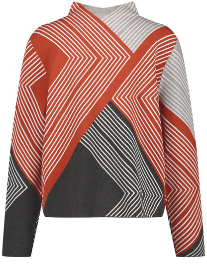 Jumper In A Jacquard Look With A Graphic Pattern_271012-35701_2070_03