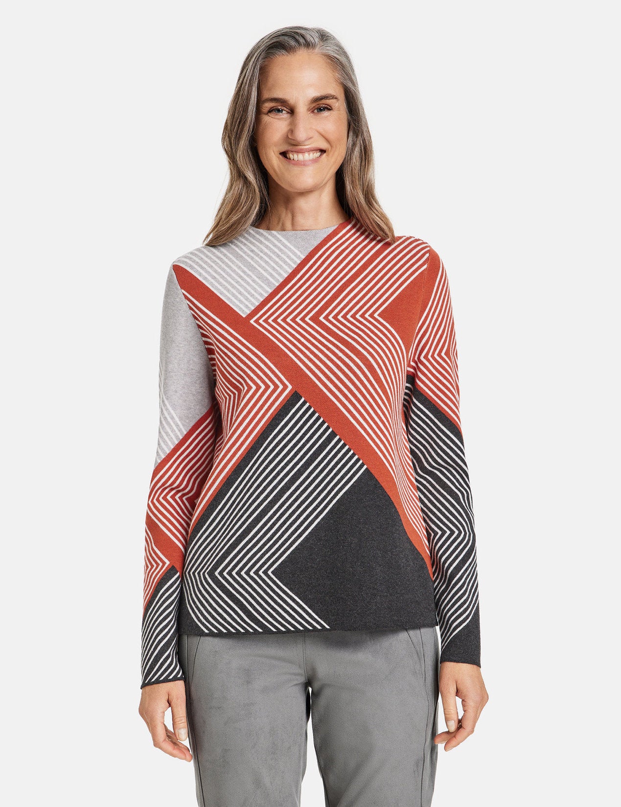 Jumper In A Jacquard Look With A Graphic Pattern_271012-35701_2070_07