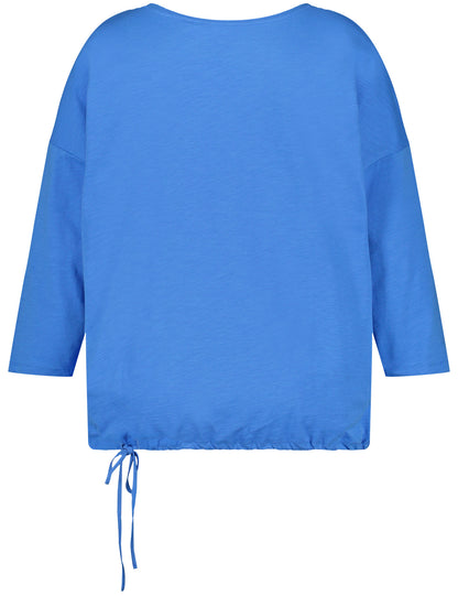 3/4-Sleeve Top In A Panelled Look