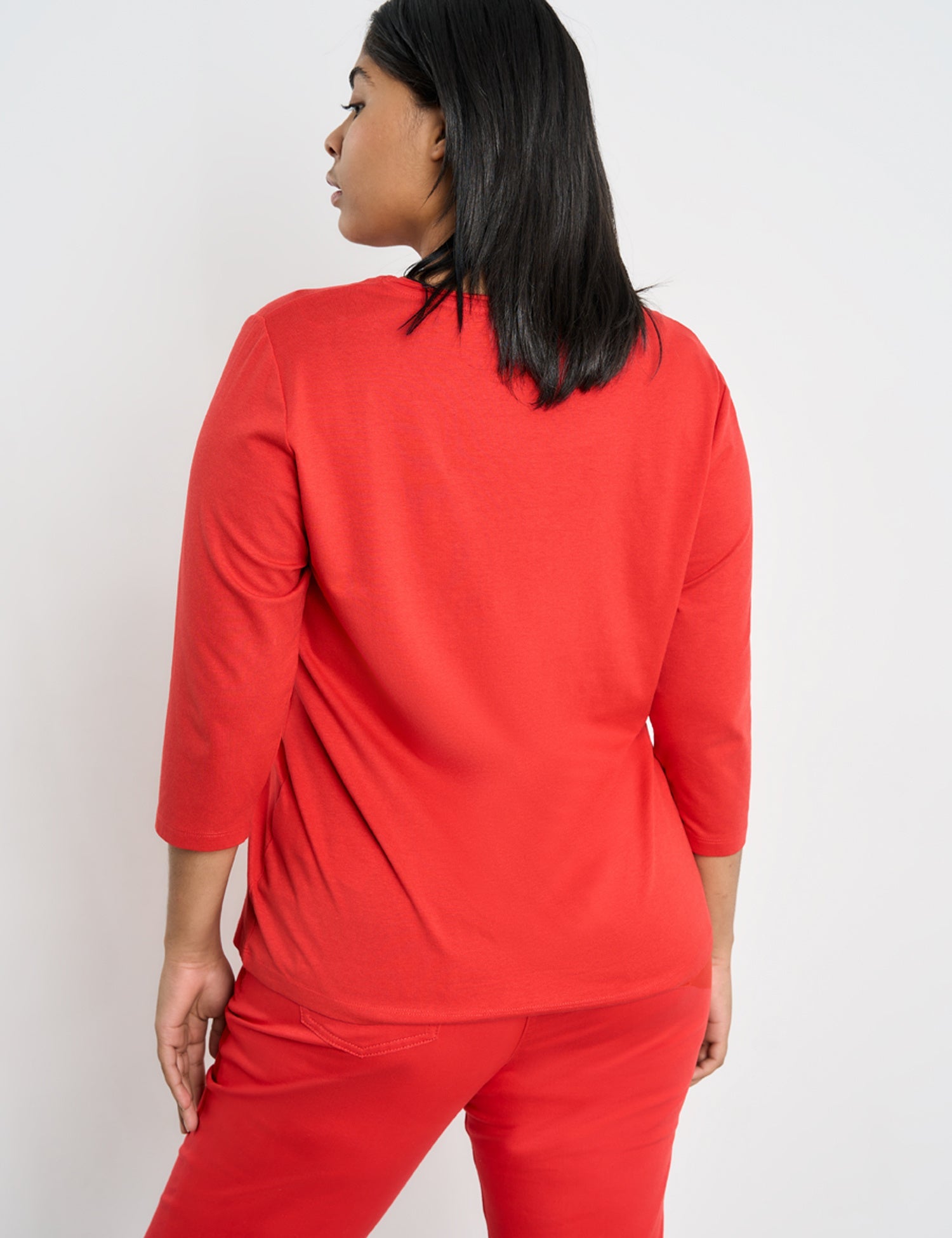 3/4-Sleeve Top With A Front Print Samoon