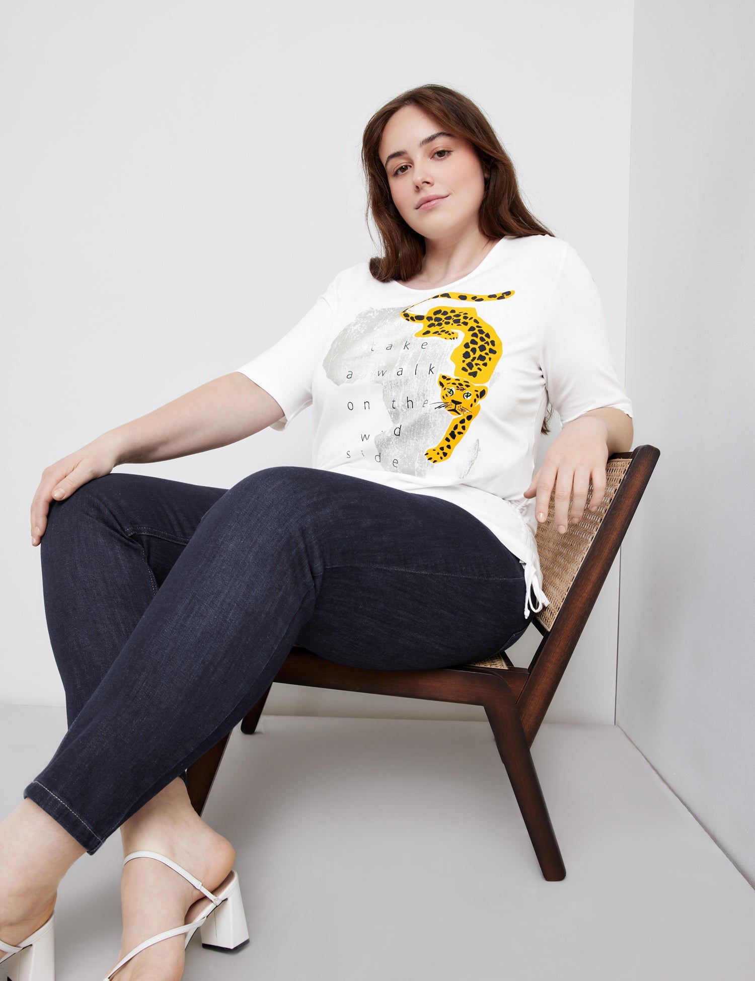 T-Shirt With Side Gathers Samoon