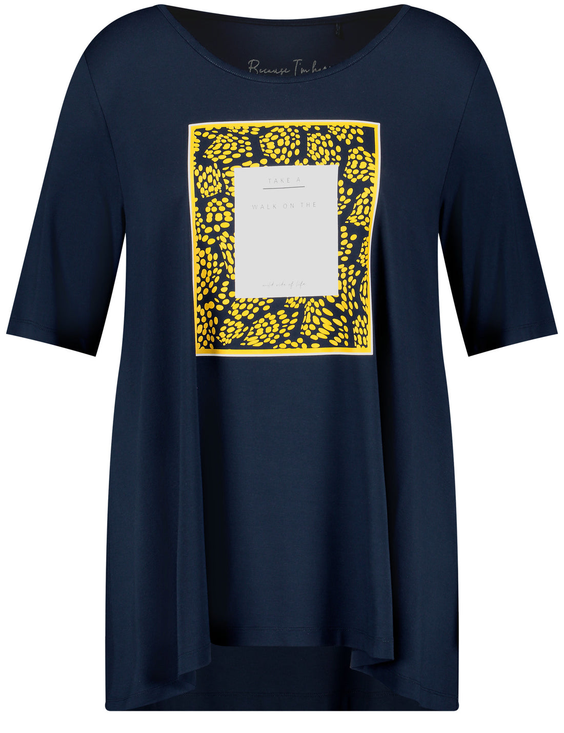 Flared Top With Mid-Length Sleeves And A Front Print