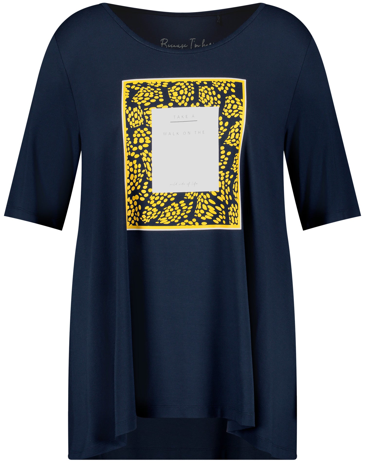 Flared Top With Mid-Length Sleeves And A Front Print