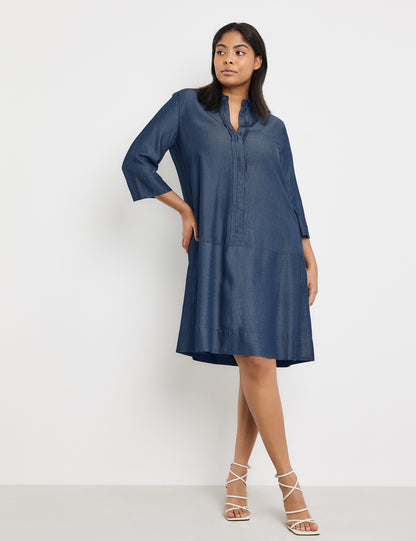 Fine Blouse Dress In A Denim Look