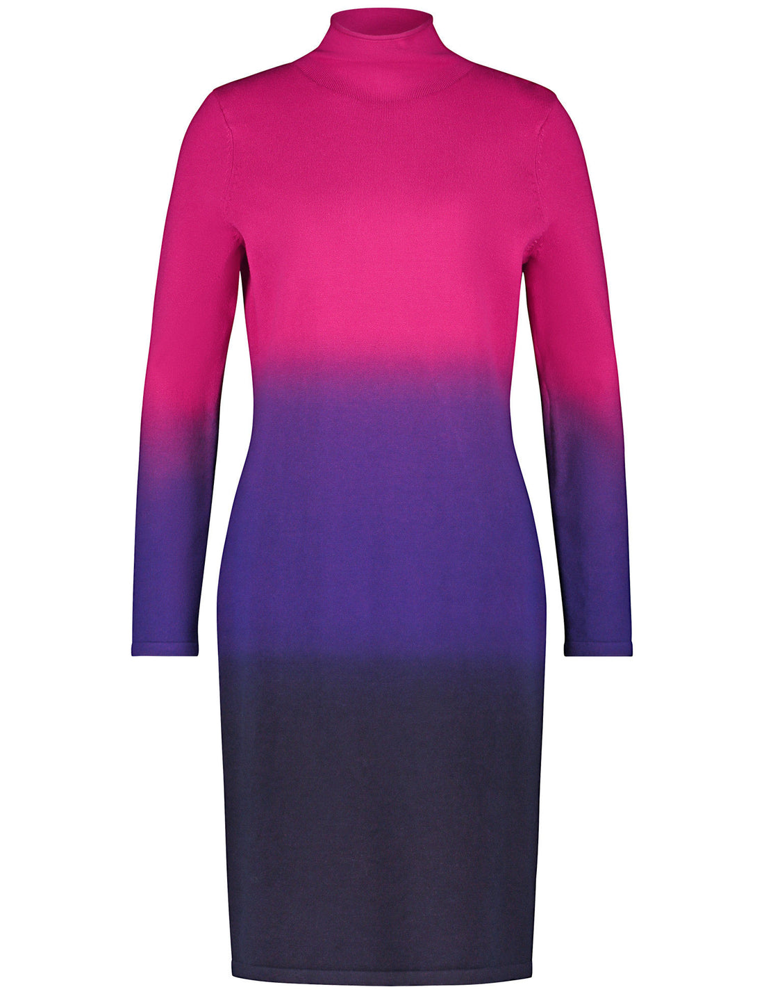 Knitted Dress With A Stand-Up Collar And Colour Graduation_280053-35708_3038_02