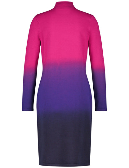 Knitted Dress With A Stand-Up Collar And Colour Graduation_280053-35708_3038_03