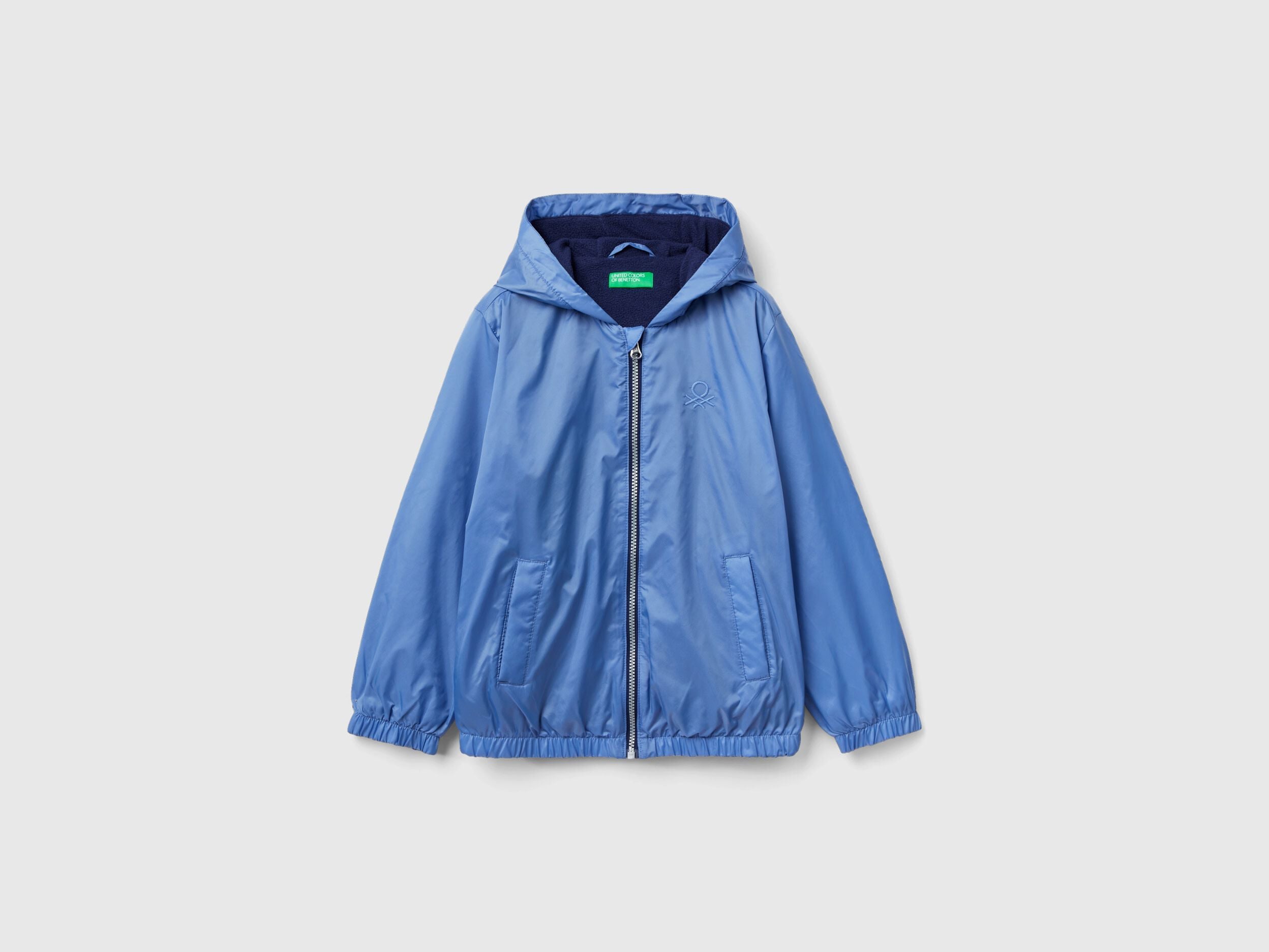 Nylon Jacket With Zip And Hood
