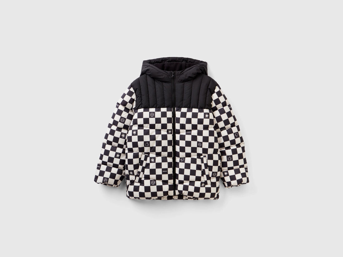 Padded Jacket With Checkered Print_2DFVCN02M_63F_01