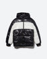 Black Padded Jacket With Sisley Print Sisley