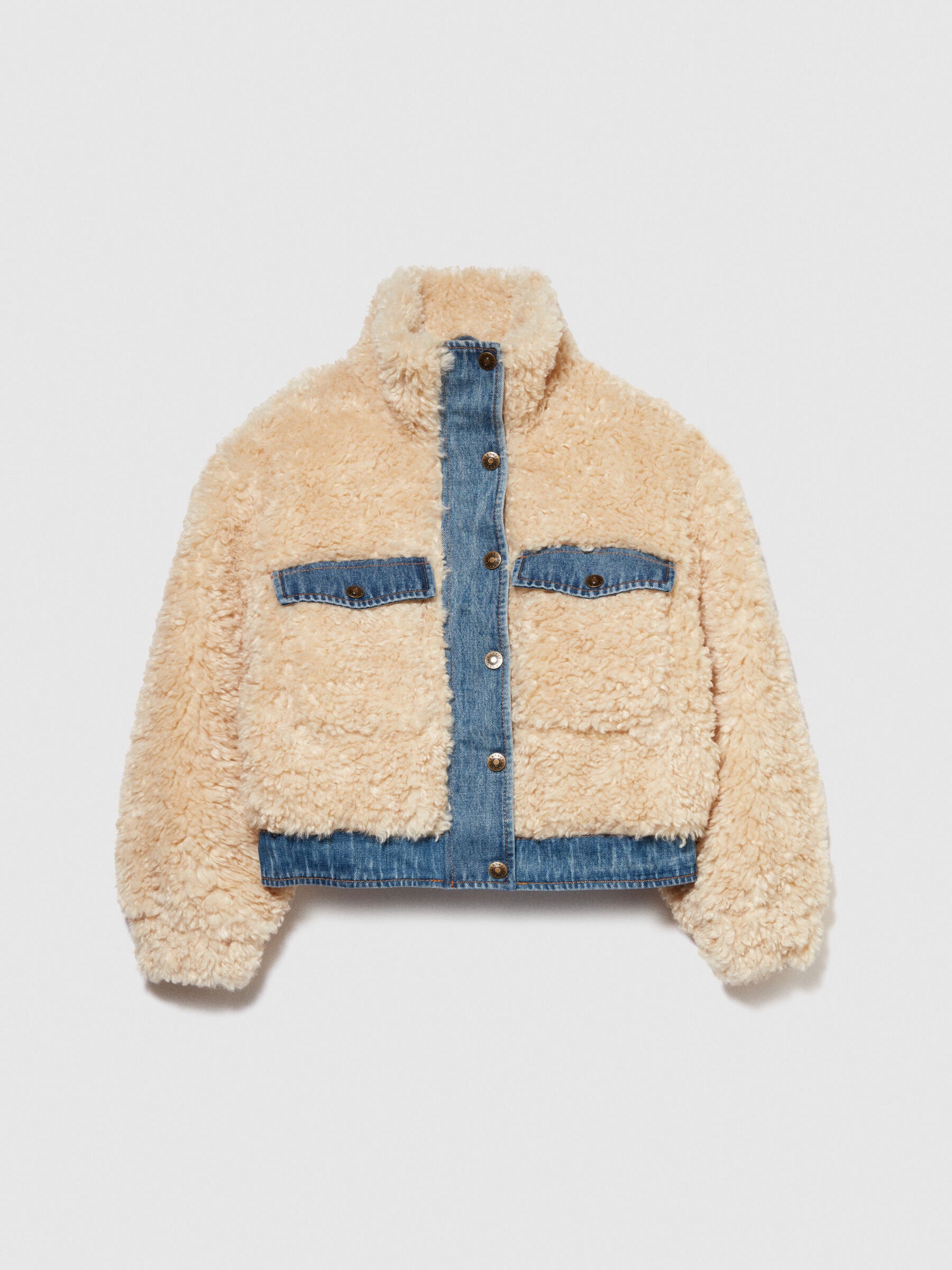 Teddy Jacket With Denim Inserts_2RHSYN00R_1J4_01