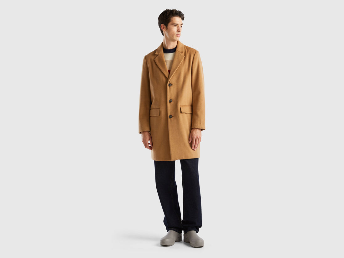 Lined Coat In Wool Blend_2YDTUN012_94A_01