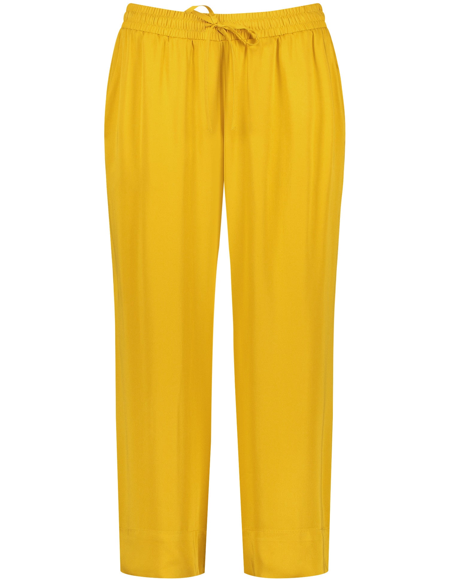 3/4-Length Palazzo Trousers With A Satin Finish