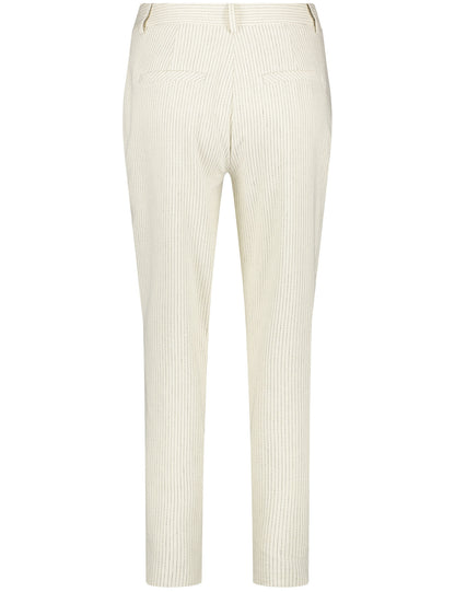 3/4-Length Trousers With Stripes, Slim Fit