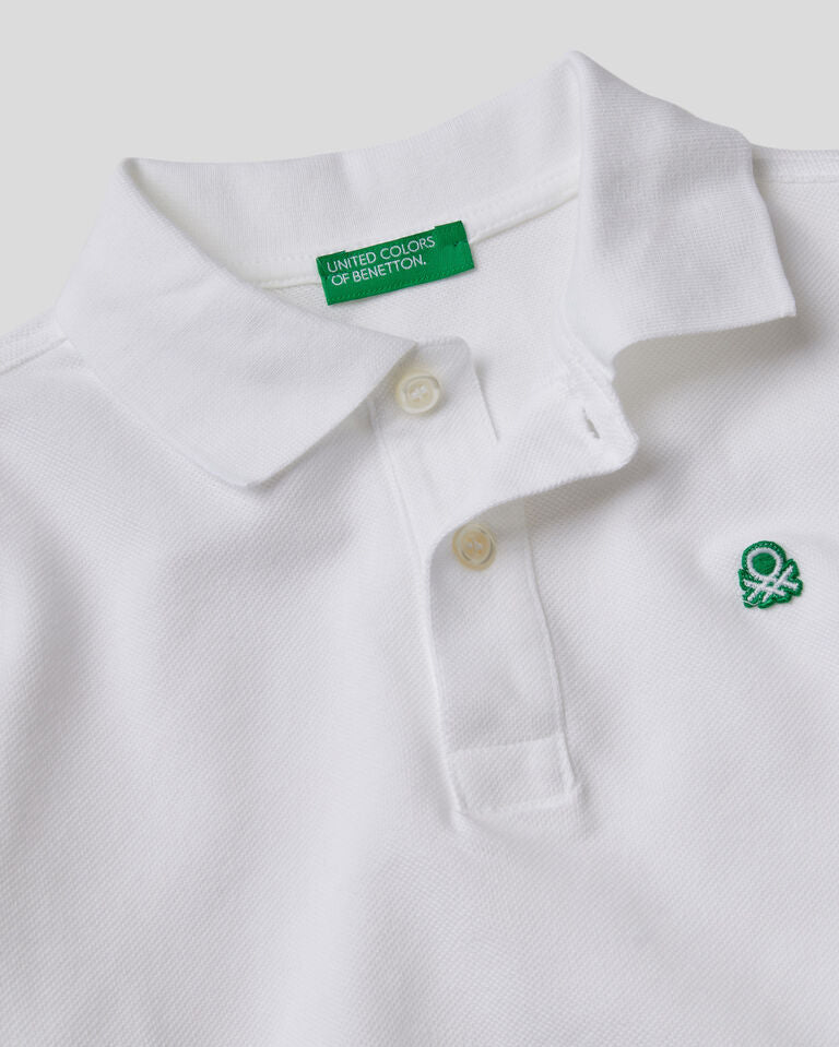 WHITE POLO IN ORGANIC COTTON