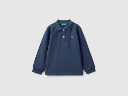 Long Sleeve Polo In Organic Cotton