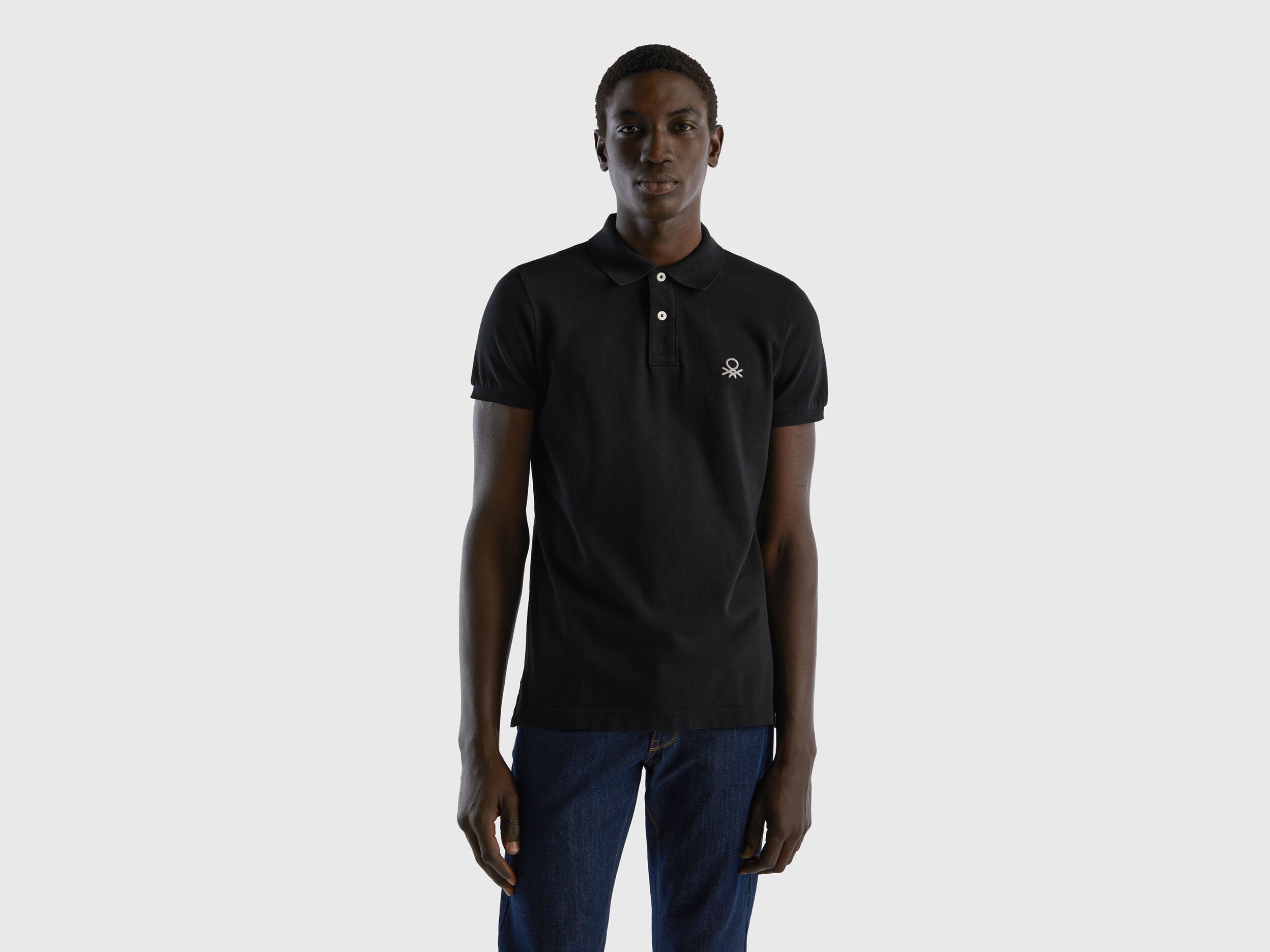 Black Slim Fit Polo_3089J3178_100_01