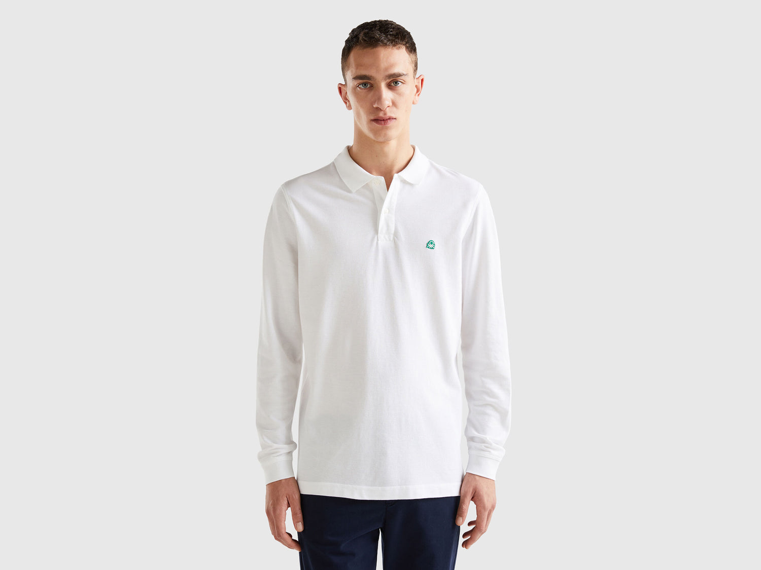 Long Sleeve 100% Cotton Polo