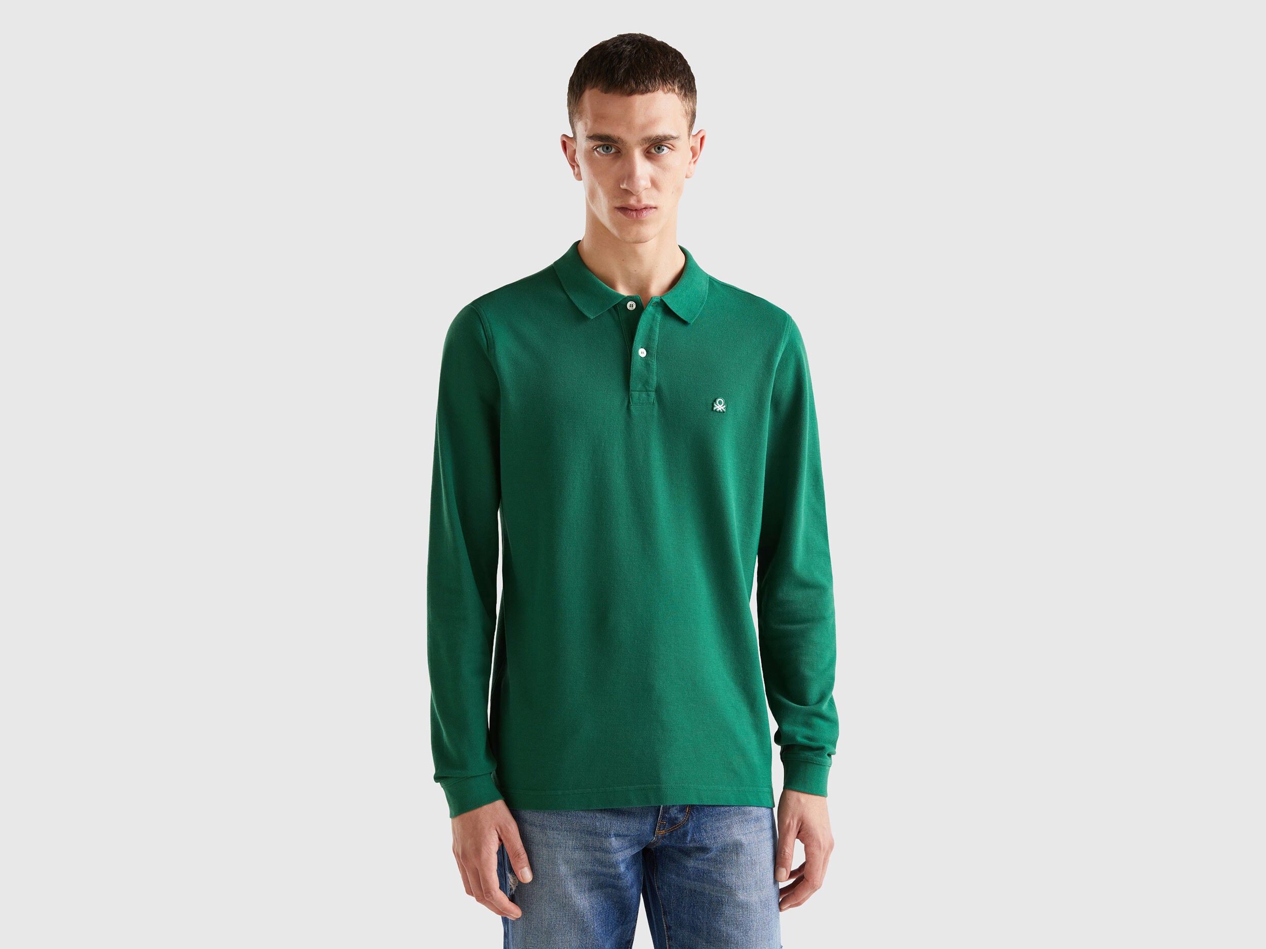 Long Sleeve 100% Cotton Polo