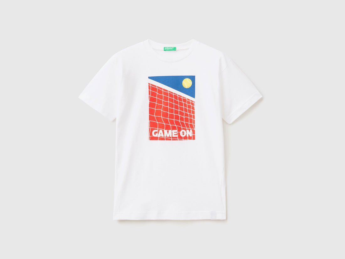 T-Shirt With Tennis Print