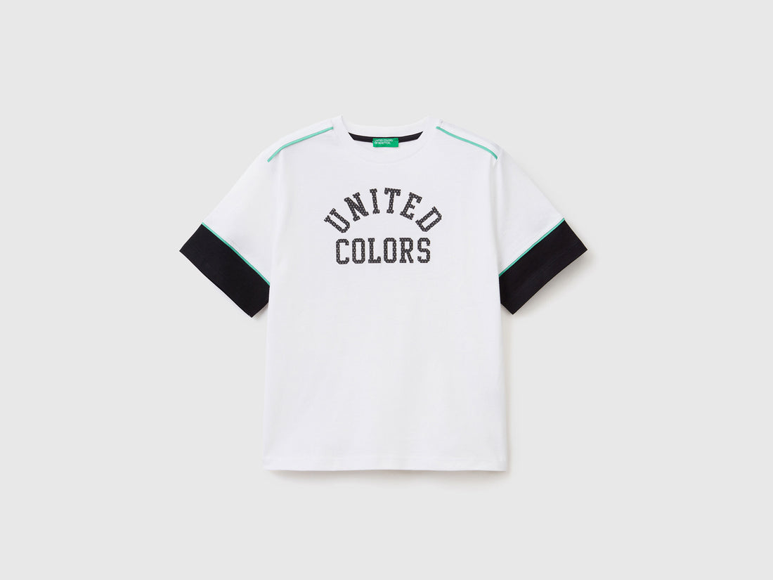 T-Shirt In Pure Cotton With Logo
