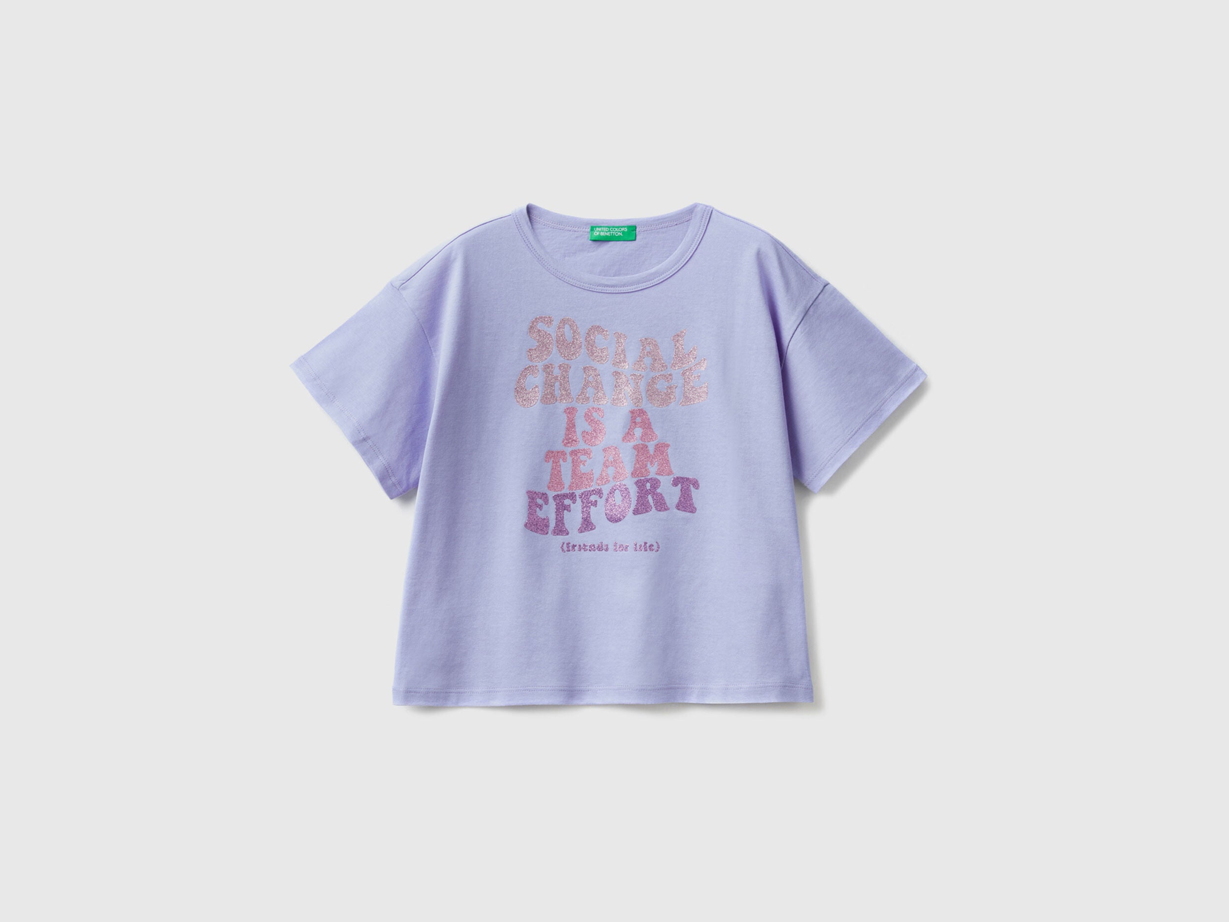 T-Shirt With Glitter Print