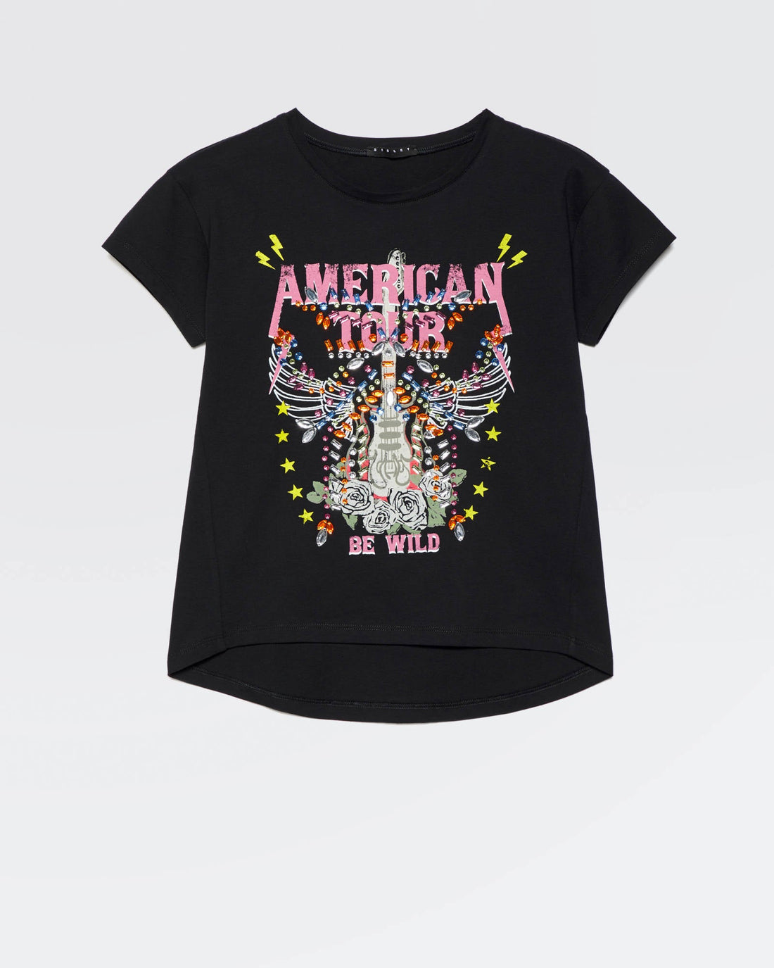 Black T-shirt Sisley