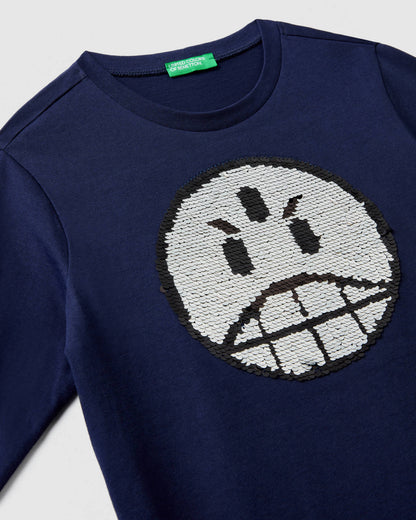 Dark Blue T-Shirt L/S Benetton