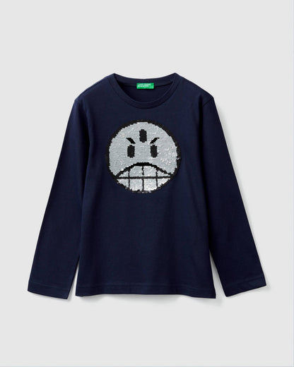 Dark Blue T-Shirt L/S Benetton