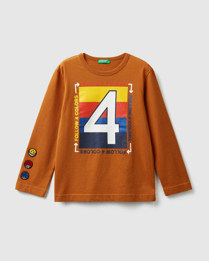 Orange T-Shirt L/S Benetton