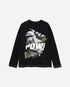 Black T-Shirt With Maxi Print Sisley