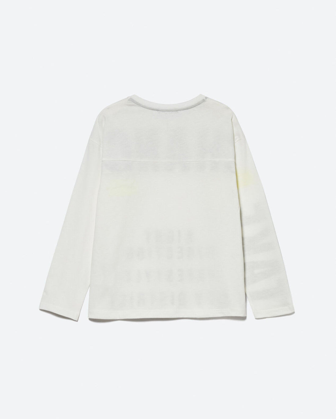 White T-Shirt With Neon Details Sisley